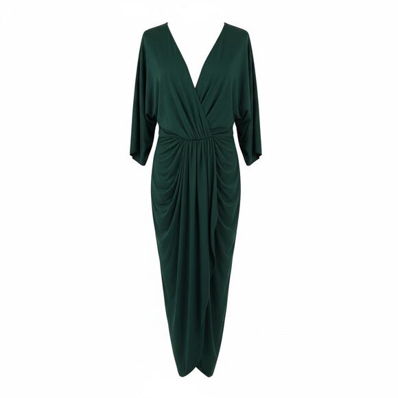 Baltic Born Dresses & Skirts - NWT Baltic Born M Mimi hunter green ruched midi dress